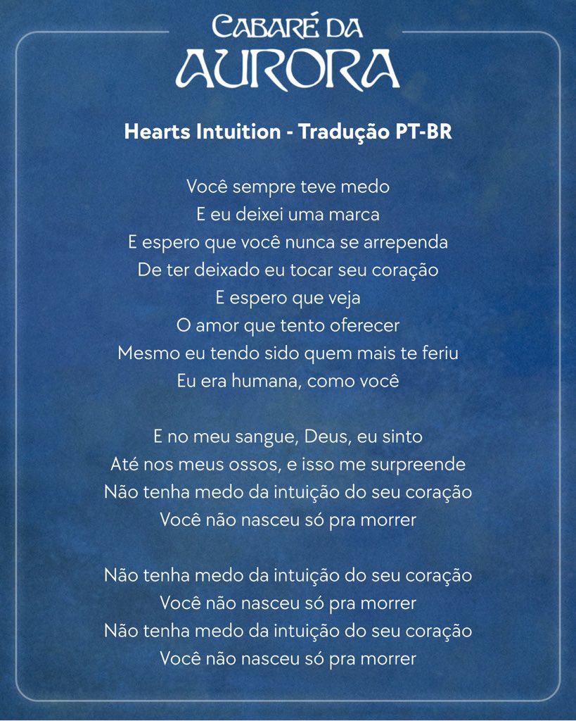 auroracabare's tweet photo. Confira a tradução de “Heart Intuition”, nova música da AURORA. 🫀 https://t.co/rvBZtv3Uic