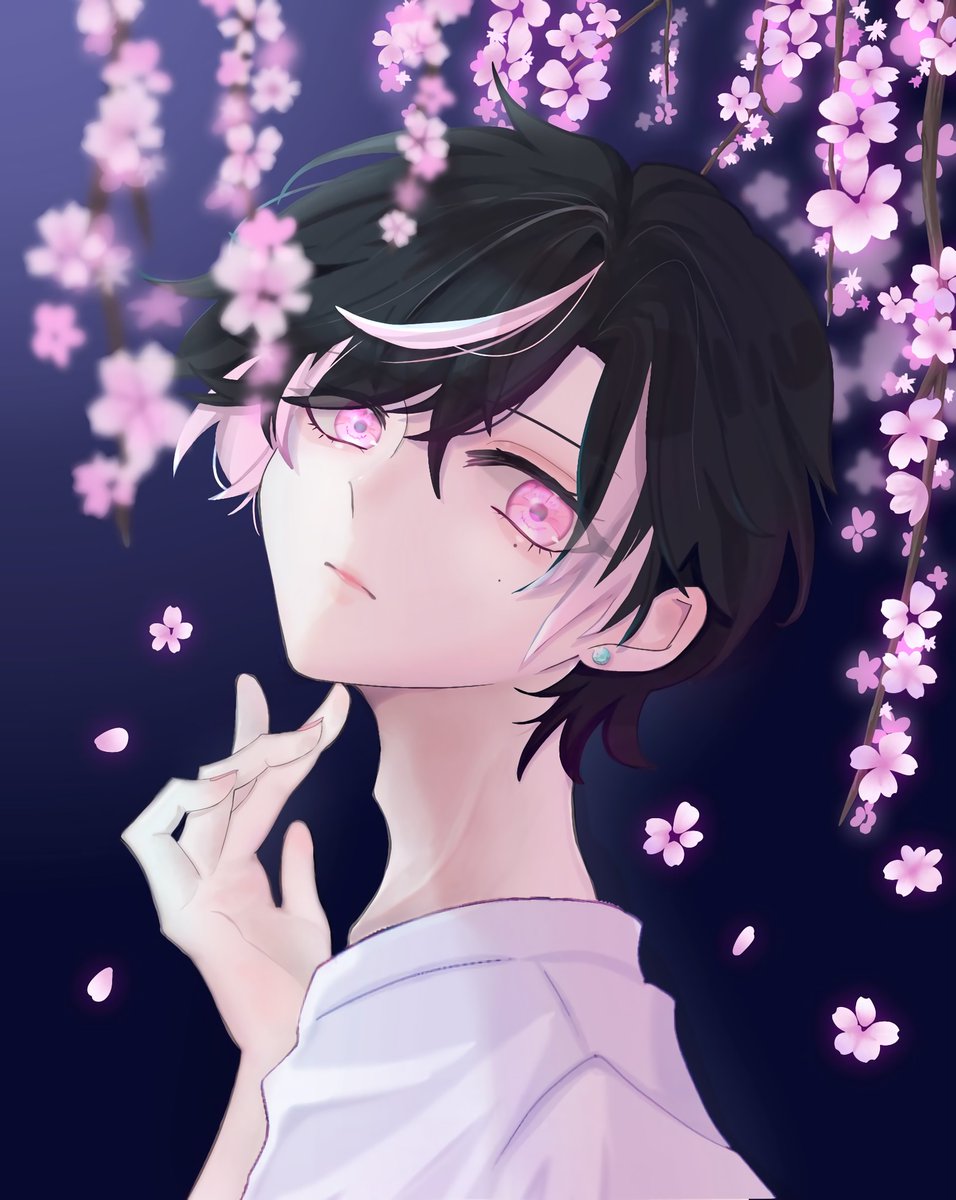 ariwalaugh's tweet image. よろしくお願いします！
1週間毎日投稿1日目
今年の桜も綺麗でしたね #春の創作クラスターフォロー祭り　＃絵描きさんと繋がりたい