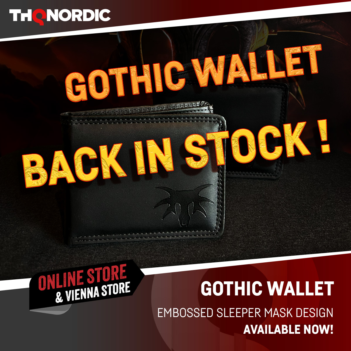 THQNordicStores's tweet image. Back in Stock:
Crafted from premium, soft-touch pleather, the wallets' multiple compartments store treasures of all kinds.
The image of the Sleeper, imprinted on the exterior, is said to guard your wealth.
eu.store.thqnordic.com/Unsere-Spiele/…
#thqnordicstores #gothic #sleeper #merch #wallet