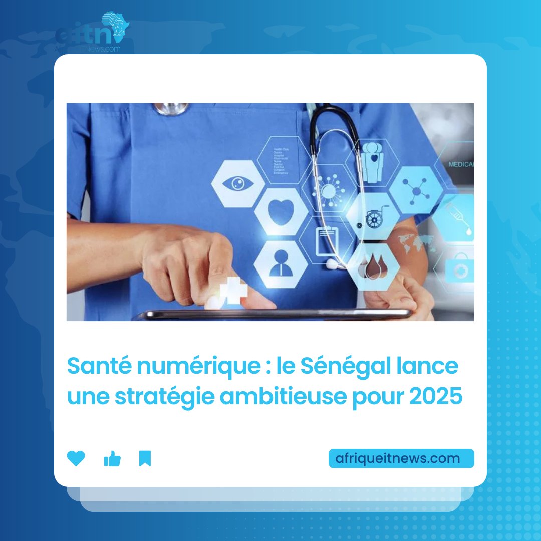 La stratégie vise à intégrer pleinement les technologies numériques dans le système de santé sénégalais. En savoir plus ici : afriqueitnews.com/tech-media/san…