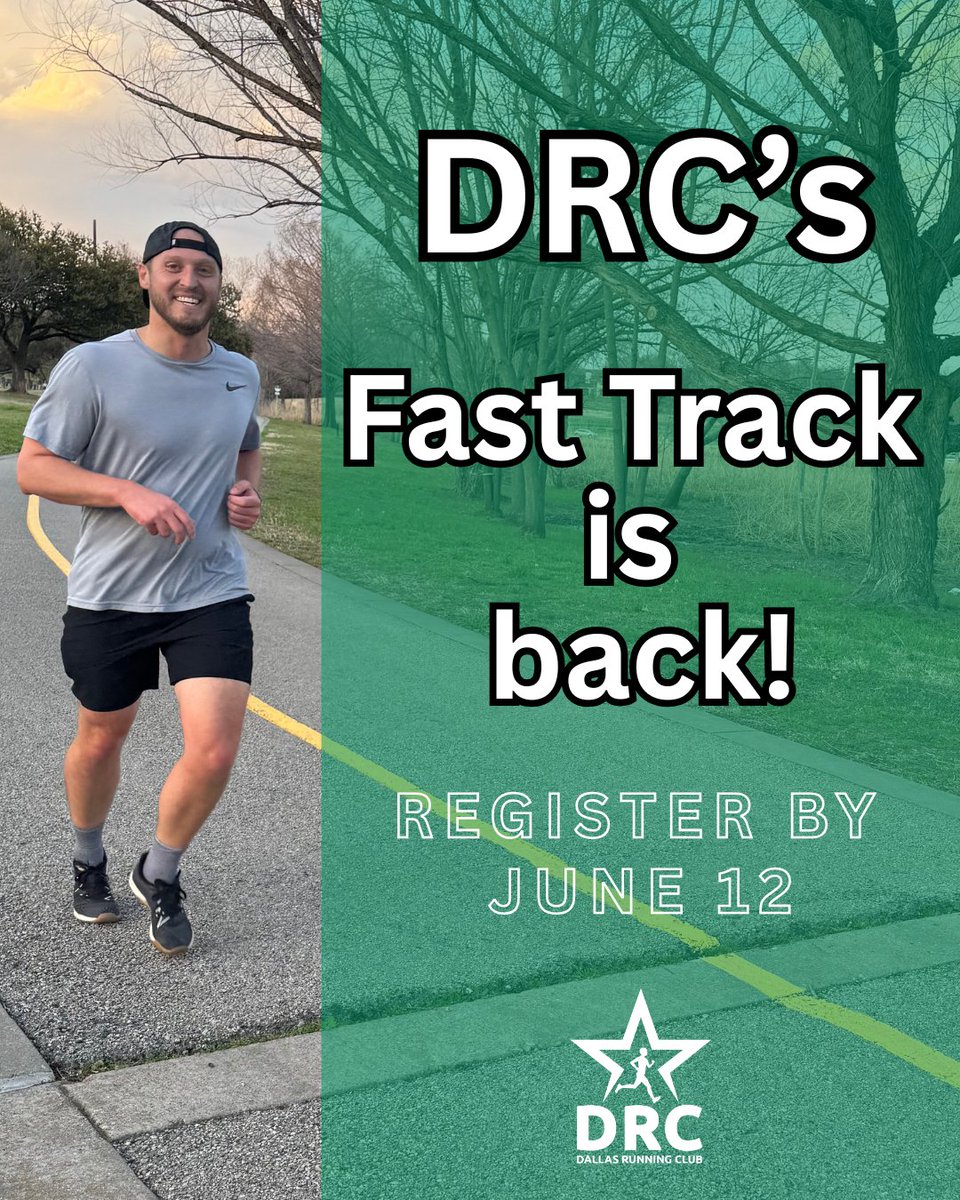 ☀️😎 Join DRC’s Fast Track (speed &amp; strength) program from Tuesday, May 27 - Thursday, July 17.

📅 When: Tuesdays &amp; Thursdays at 7pm
📍 Where: Norbuck Park

🔥 Sign up today and level up your running: ow.ly/rwxb50VIrR0

#summer #fasttrack #drc #dallas #coach #training
2025