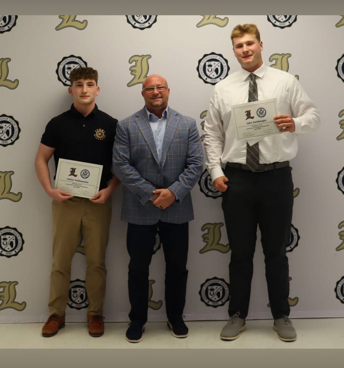 Congratulations to Jake Sulzberger and Julian Vallianatos - The Lemont Bears scholarships recipients for the class of 2025! #wearelemont #lemontbearswrestling <a href="/LemontWrestling/">Lemont Wrestling</a> <a href="/LHS210principal/">Eric Michaelsen</a>