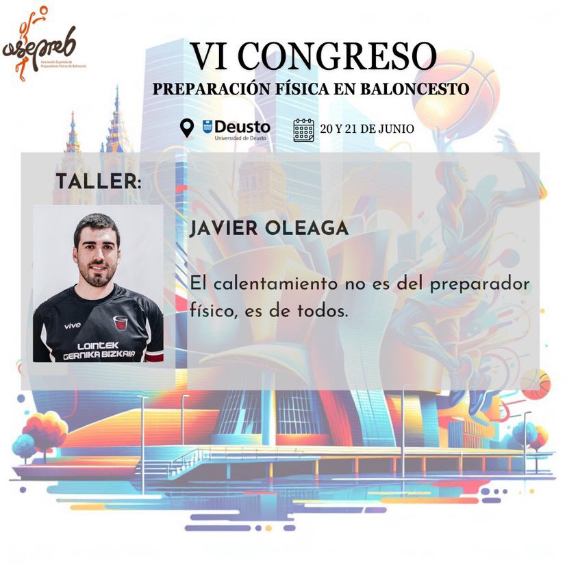 ¡Os presentamos a Javier Oleaga!

🏀Inscripciones abiertas para el VI Congreso ASEPREB, “PREPARACIÓN FISICA EN EL BALONCESTO”