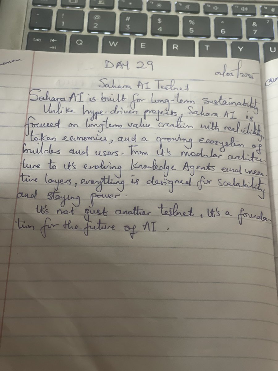 AAyanlere65420's tweet image. Sahara AI isn’t chasing trends,it’s building the rails for sustainable, decentralized intelligence.
#SaharaAI #SustainableWeb3 #FutureProofAI #LongTermVision
@SaharaLabsAI Gmgm