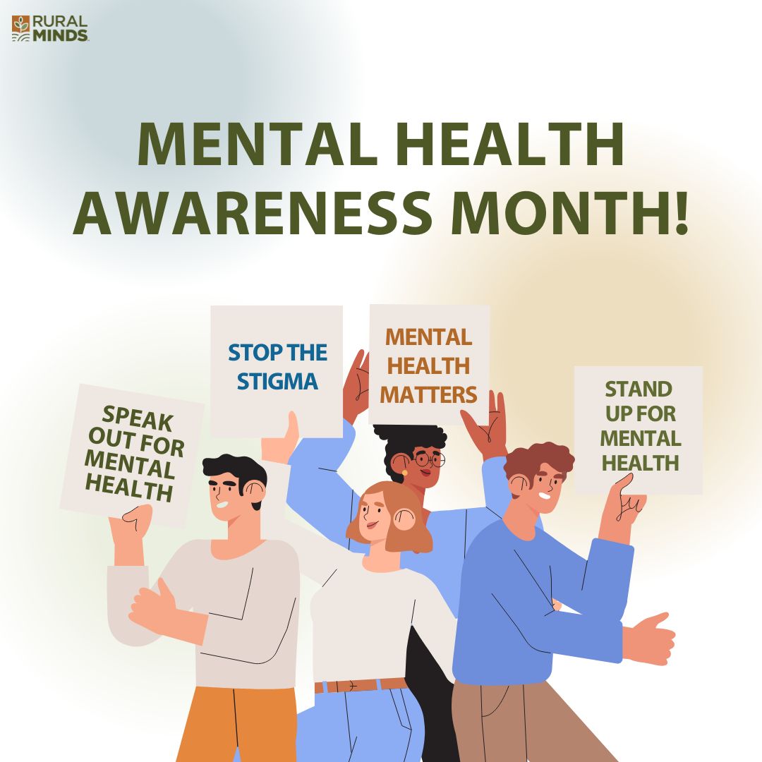 During #MentalHealthAwarenessMonth, learn about the many ways #RuralMinds is confronting mental illness in rural communities, as well as how you can stand up and advocate for rural mental health and make a difference today: bit.ly/4b04nU4 #StandUpForRuralMentalHealth