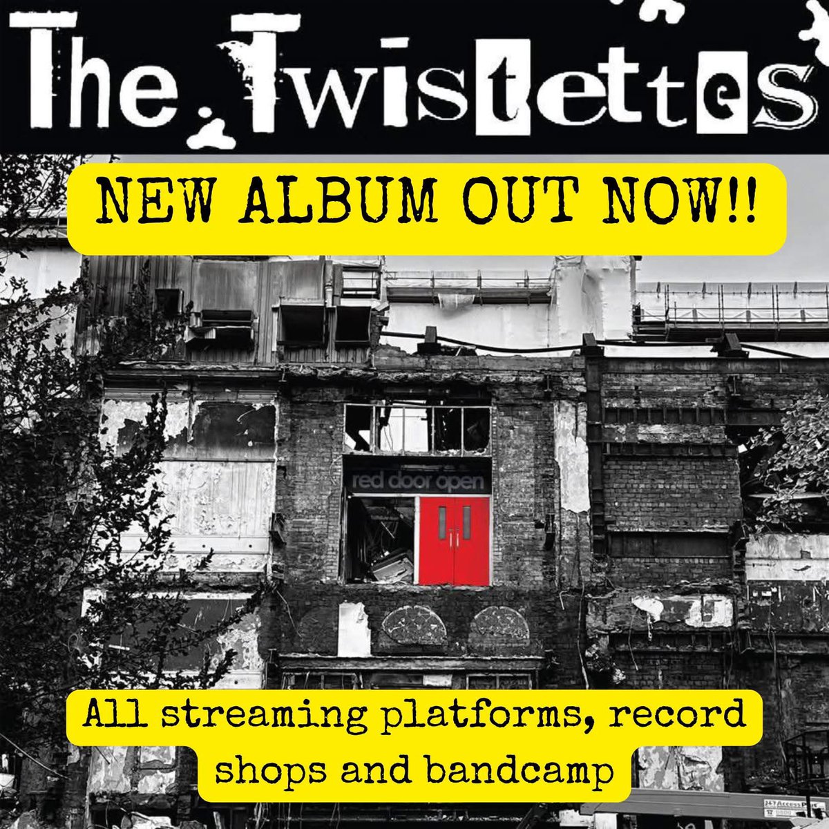 It's album launch day!!!!

Order album - thetwistettes.bandcamp.com/album/red-door…

Glasgow launch party tickets - skiddle.com/whats-on/Glasg…

Links to tour dates, tickets, music, merch, socials - linktr.ee/thetwistettes

Stream here - open.spotify.com/album/4UwmohXU…
