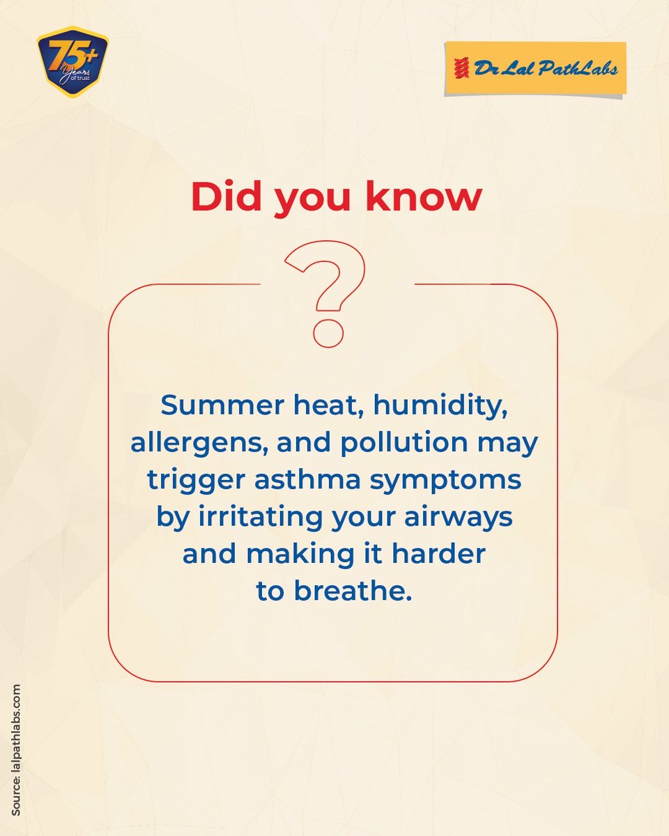 lalpathlabs's tweet image. Book your Allergy Test with Dr Lal PathLabs and manage allergic triggers on time. Stay Safe. Stay Healthy!

#WorldAsthmaday #ProtectYourHealth #BookYourTest #Diagnostics #DrLalPathlabs
