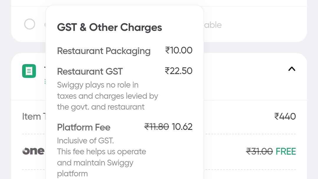 unfilter_coffee's tweet photo. @Swiggy kya yaar! Ye @zomato wali harkatein aapne bhi shuru kar di? Is this some kind of mandate for companies to charge senseless fees after getting publicly listed? Higher price compared to dining, delivery fee, platform fee, restaurant GST. Convenience ka aur kitna paisa loge? https://t.co/eXxSa9DVbs