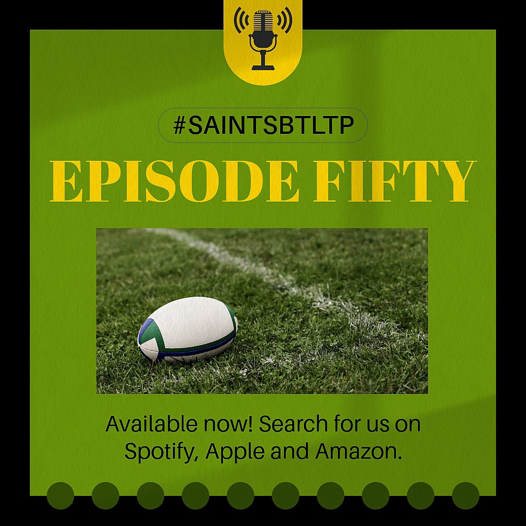 SaintsBTLTPod's tweet photo. Ahead of the big game tomorrow, listen to Charles, Jess and Simon as they preview this weekend’s European semi-final against Leinster and look back on the bonus point win against Bristol to sets us up for the showdown at the Aviva Stadium! Search on Spotify, Apple and Amazon. https://t.co/LHxfu970No
