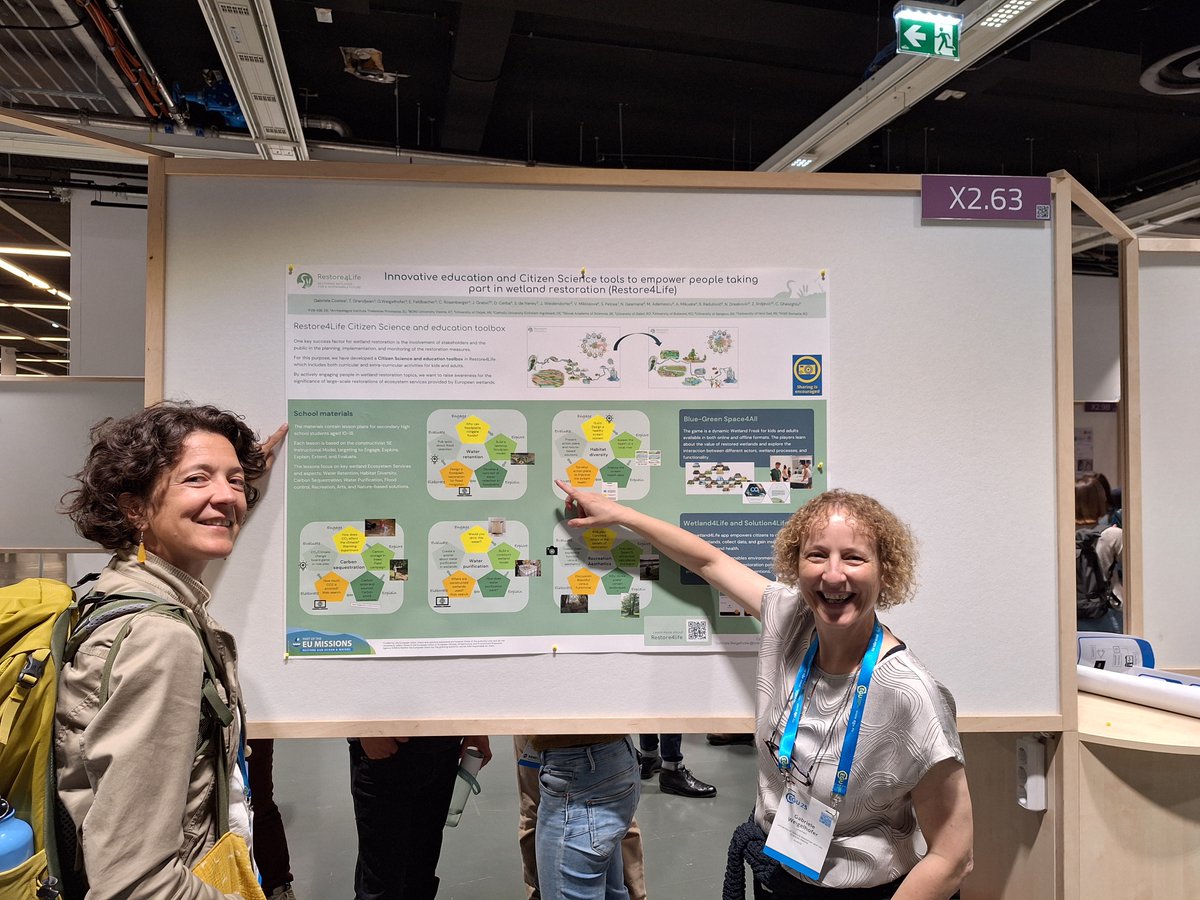 🇦🇹 Restore4Life presented our newly developed #CitizenScience and #Wetland Education Tools at the EGU 2025 in Vienna, Austria, which took place from 27 April to 2 May 2025.