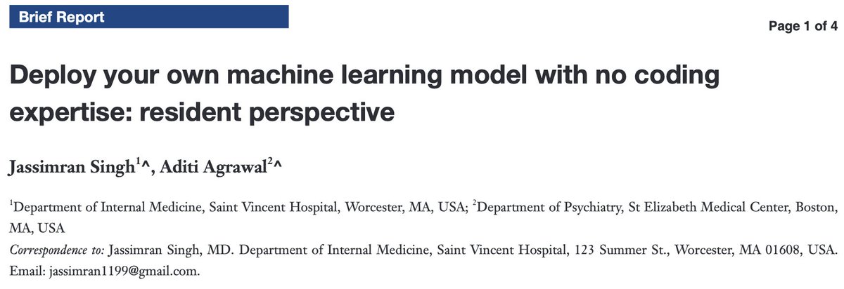 "Curious if you can build your own AI model without writing a single line of code? You can—and it’s easier than you think."
#Google AutoML

jmai.amegroups.org/article/view/9…
