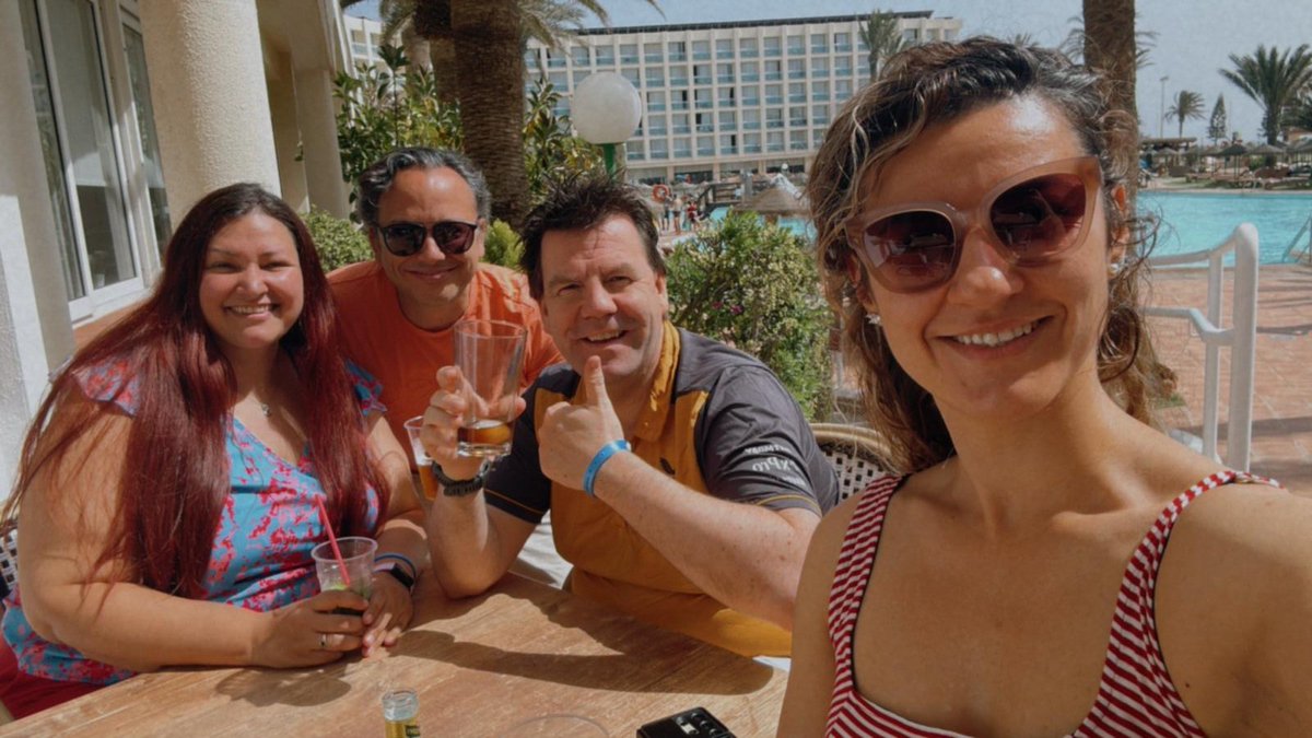 We have the sun and we have 2/3 of the trainers present. 
Looking forward to meeting everyone tomorrow!!
<a href="/killer_chess/">Killer Chess Training</a> in-person camp will happen between 3-9 May
📍Hotel Zoraida Garden, Roquetas de Mar 🇪🇸

 <a href="/RenierCast/">GM Renier Castellanos</a> <a href="/GMJacobAagaard/">GM Jacob Aagaard</a>