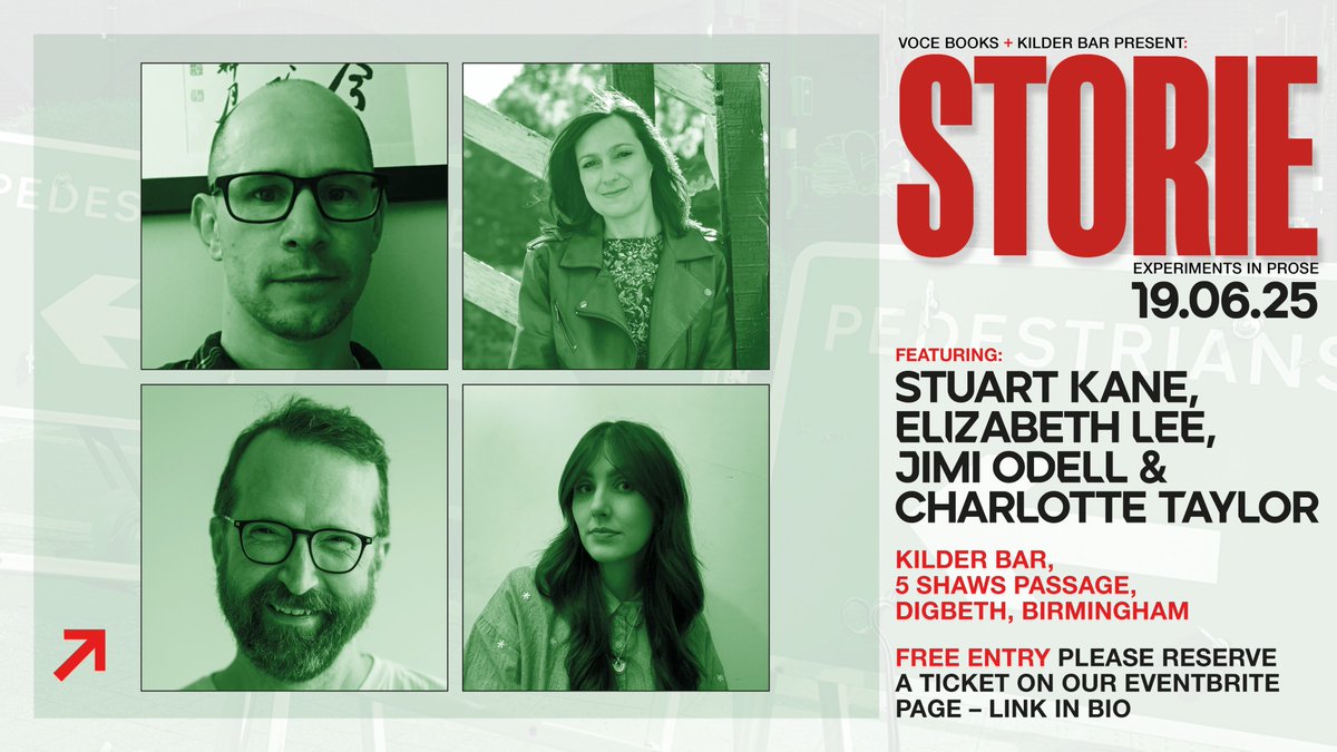 🗣️ SPRING/SUMMER EVENT AT KILDER BAR    

🎙️ Shade yourself <a href="/StorieBrum/">STORIE</a> this summer with work from Midlands writers STUART KANE, ELIZABETH LEE &amp; CHARLOTTE TAYLOR &amp; Folkestone-based writer &amp; prose night host JIMI ODELL.  

🎟️ Please book your ticket via Eventbrite, link in bio