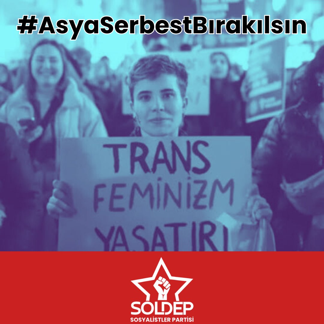 TSPmerkez's tweet photo. 🚩Hukuksuzca Gözaltına Alınan Yoldaşımız Asya’yı Geri Alacağız 🌈 

Sosyalist lubunyalar mücadelede vardır, var olacaklardır!

Dayanışmaya çağırıyoruz!

#AsyaSerbestBırakılsın