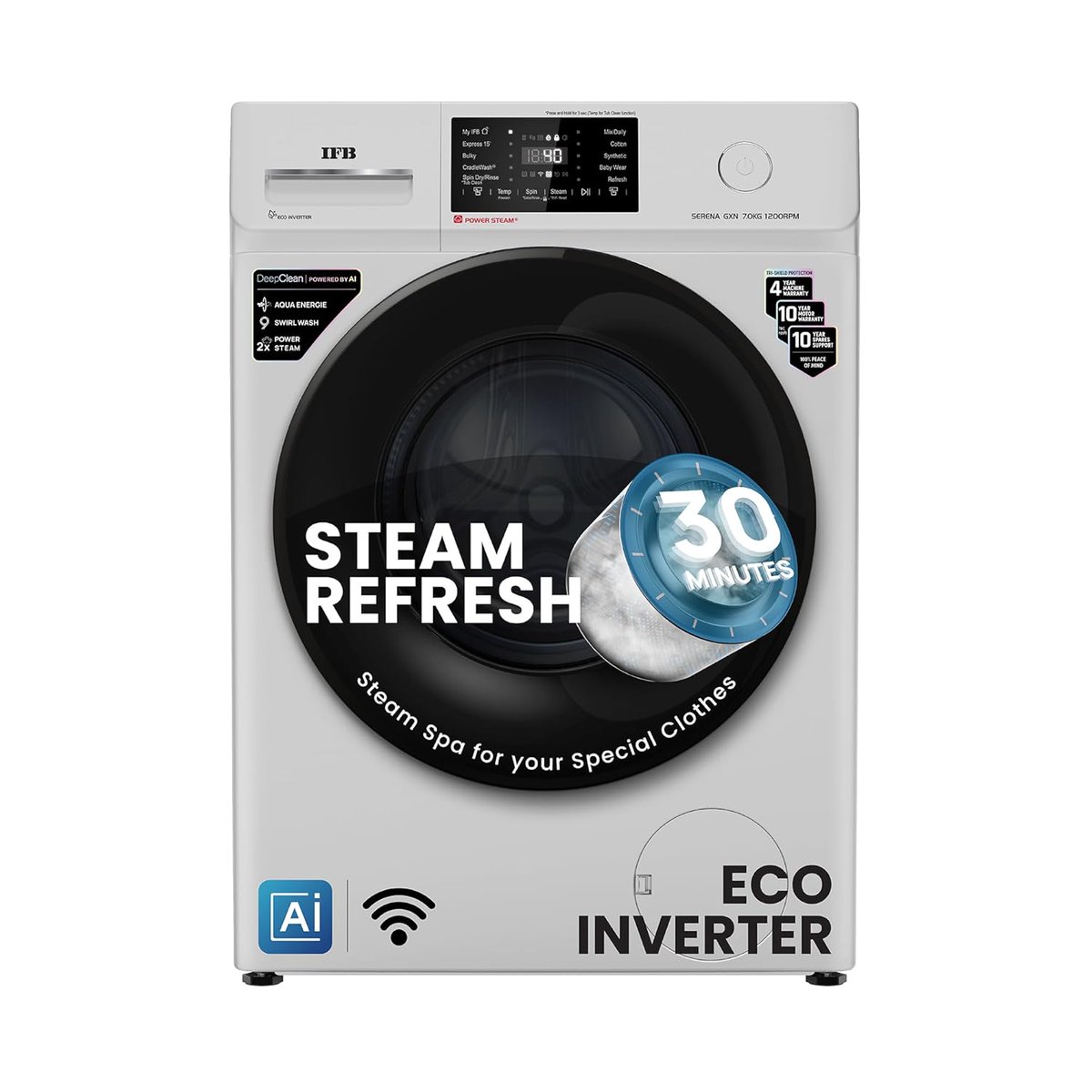 MasterGadgetsIN's tweet image. #IFB 7 Kg 5 Star Powered by AI, WiFi, #FullyAutomatic #FrontLoad #Washing #Machine 

amzn.to/3Sfhp8q

₹27,990 Deal Price (24% Discount) 
₹36,590 MRP

→ 9 Swirl Wash
→ Steam Refresh Program
→ Eco Inverter

#amazon #mastergadgets