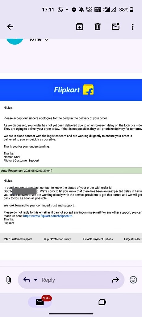 jay_magia's tweet photo. @flipkartsupport @Flipkart  after 3yrs facing the same error are you guys improving yourself or still leaving the same? Now I'm really tired of you guys you guys don't have contact details about your delivery partner &amp; your delivery partner doesn't have any contactable person? https://t.co/N9AB7lBEzw