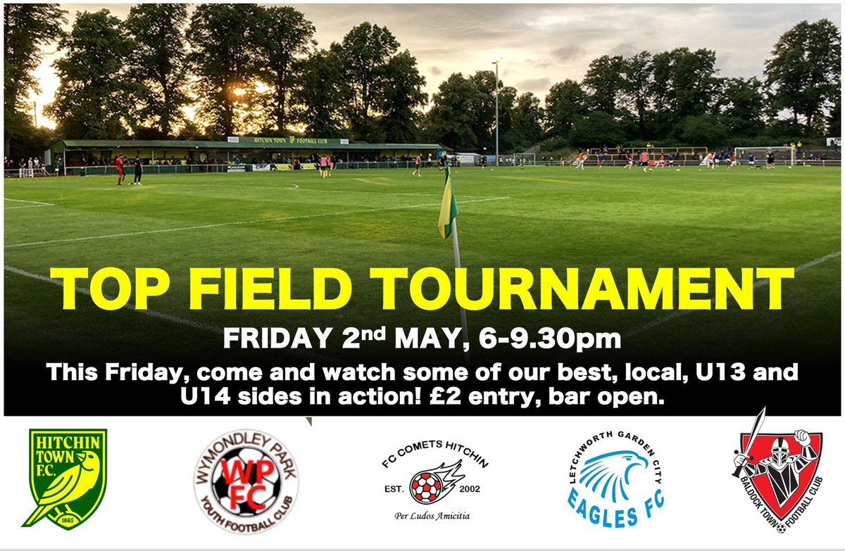 No plans for this evening? Come and watch some exciting U13/U14 football, under the lights at Top Field. £2 entry for adults and 16+, bar open and goals guaranteed!