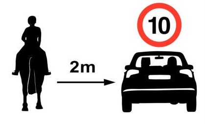 Close Pass | When coming across horses on the road, remember to keep a 2m gap between your car and the horse, slow your speed and don’t make unnecessary noise 
#NationalEquineWeek #OperationGallop