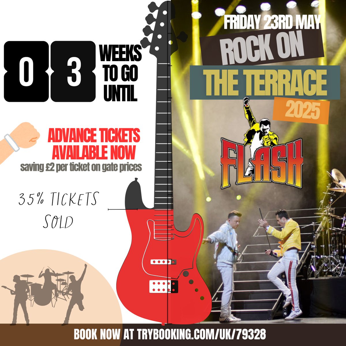 Our headliners  ‘Flash’ replicate the pure magic of Queen's iconic live performances 🎸Having headlined some of Europe's biggest tribute festivals, now Flash bring the full Queen experience – the energy, the passion, the anthems - to Trent College terrace! Tickets available now!