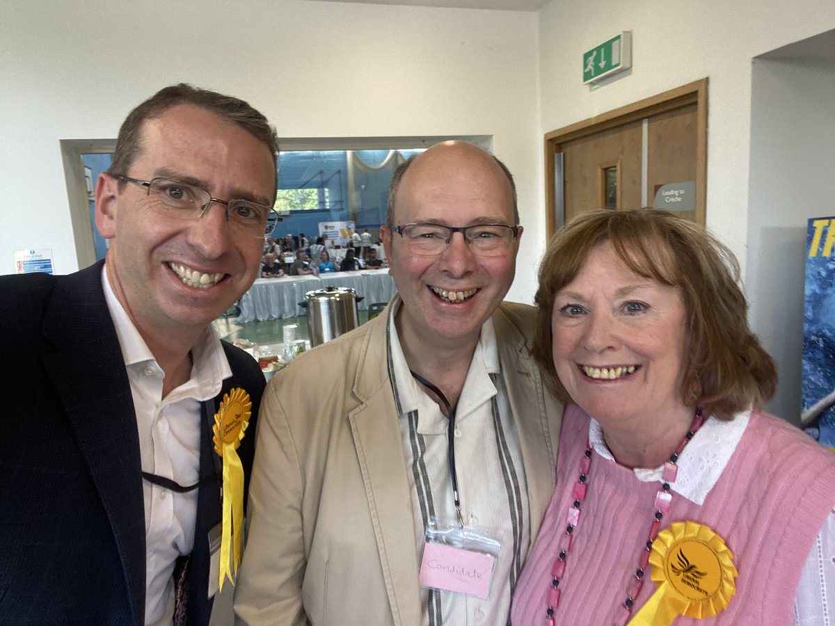 Peter Taylor (@watfordmayor) on Twitter photo Congratulations to Iain Sharpe who will be returning as a <a href="/WatfordCouncil/">Watford Council</a> councillor for Oxhey ward!
Lib Dems 1,061
Reform 302
Cons 136
Labour 132
Green 99
TUSC 10 Congratulations to Iain Sharpe who will be returning as a <a href="/WatfordCouncil/">Watford Council</a> councillor for Oxhey ward!
Lib Dems 1,061
Reform 302
Cons 136
Labour 132
Green 99
TUSC 10
