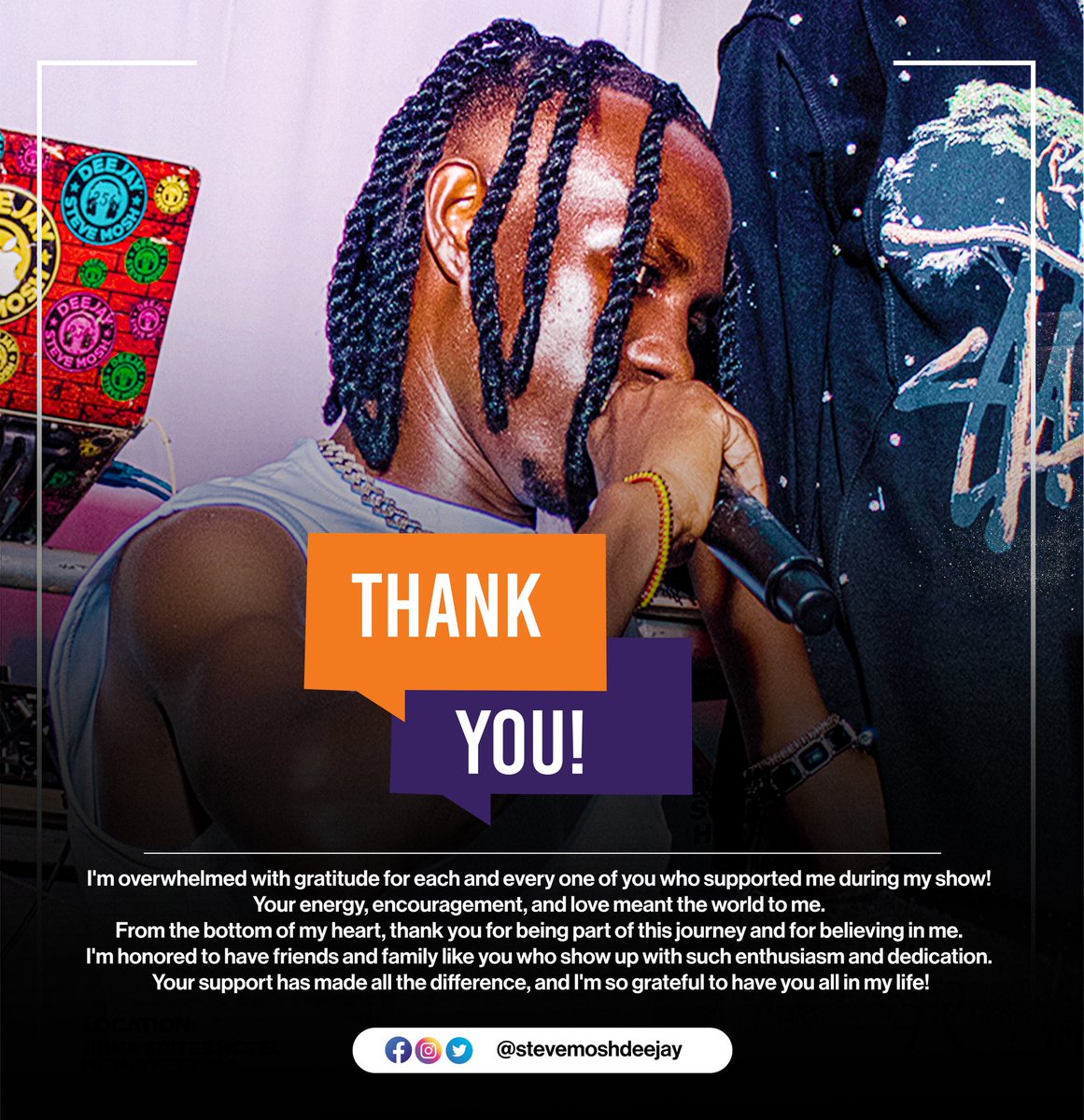 Stevemoshdejay's tweet photo. Thank you my people https://t.co/KyUNfsZVwz