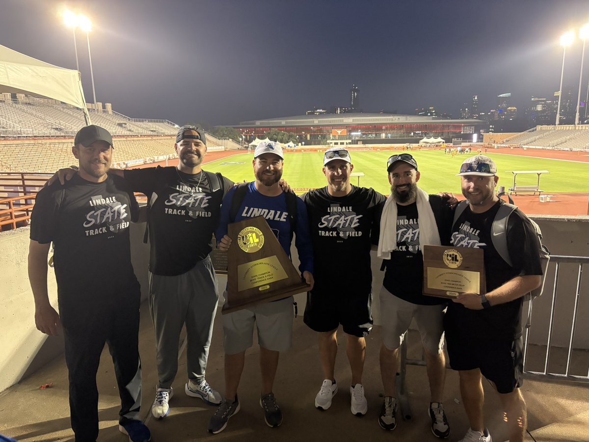 Lindale Football (@lindale_fb) on Twitter photo A night we’ll never forget! Bringing home all the hardware! Congrats to <a href="/coachchadcoop/">Coach Chad Cooper</a> and all the coaches and runners on capturing the STATE CHAMPIONSHIP at the State Meet. #TPW <a href="/Coach_Cochran/">Chris Cochran</a> <a href="/LindaleISDNews/">Lindale ISD</a> A night we’ll never forget! Bringing home all the hardware! Congrats to <a href="/coachchadcoop/">Coach Chad Cooper</a> and all the coaches and runners on capturing the STATE CHAMPIONSHIP at the State Meet. #TPW <a href="/Coach_Cochran/">Chris Cochran</a> <a href="/LindaleISDNews/">Lindale ISD</a>