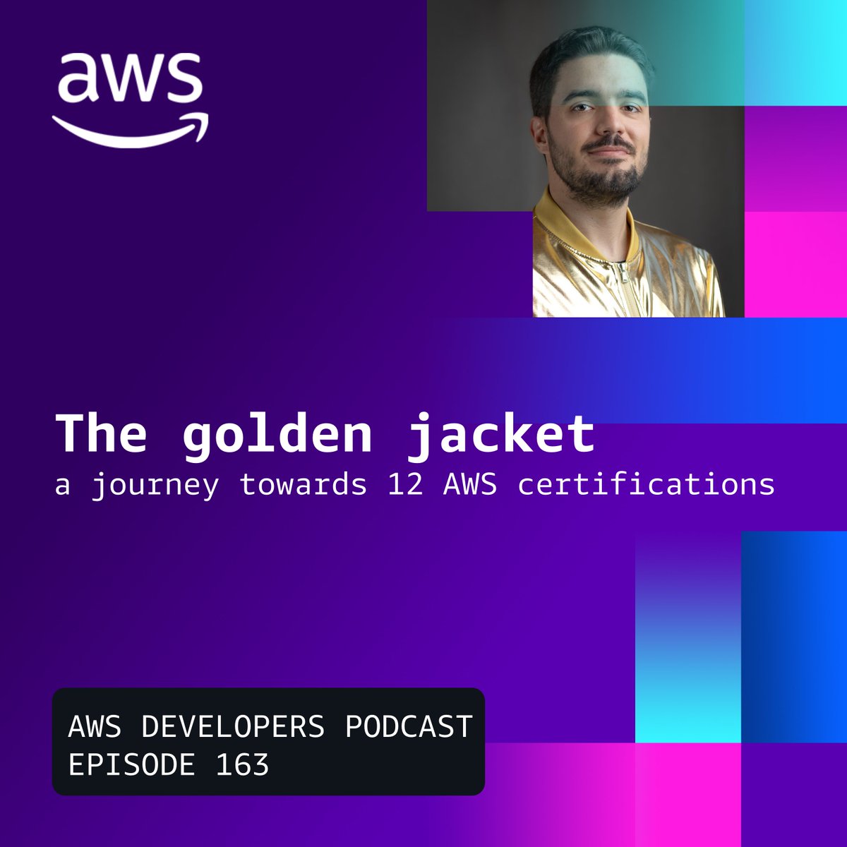 🎙️ New AWS Developers Podcast episode!

Ivan Casco @realinvancasco shares how he earned all 14 AWS certs and the golden jacket 🧥🔥 

A journey of skill, grit, and community.

Listen now: developers.podcast.go-aws.com/web/episodes/1…

#AWSCertified #AWSCommunity