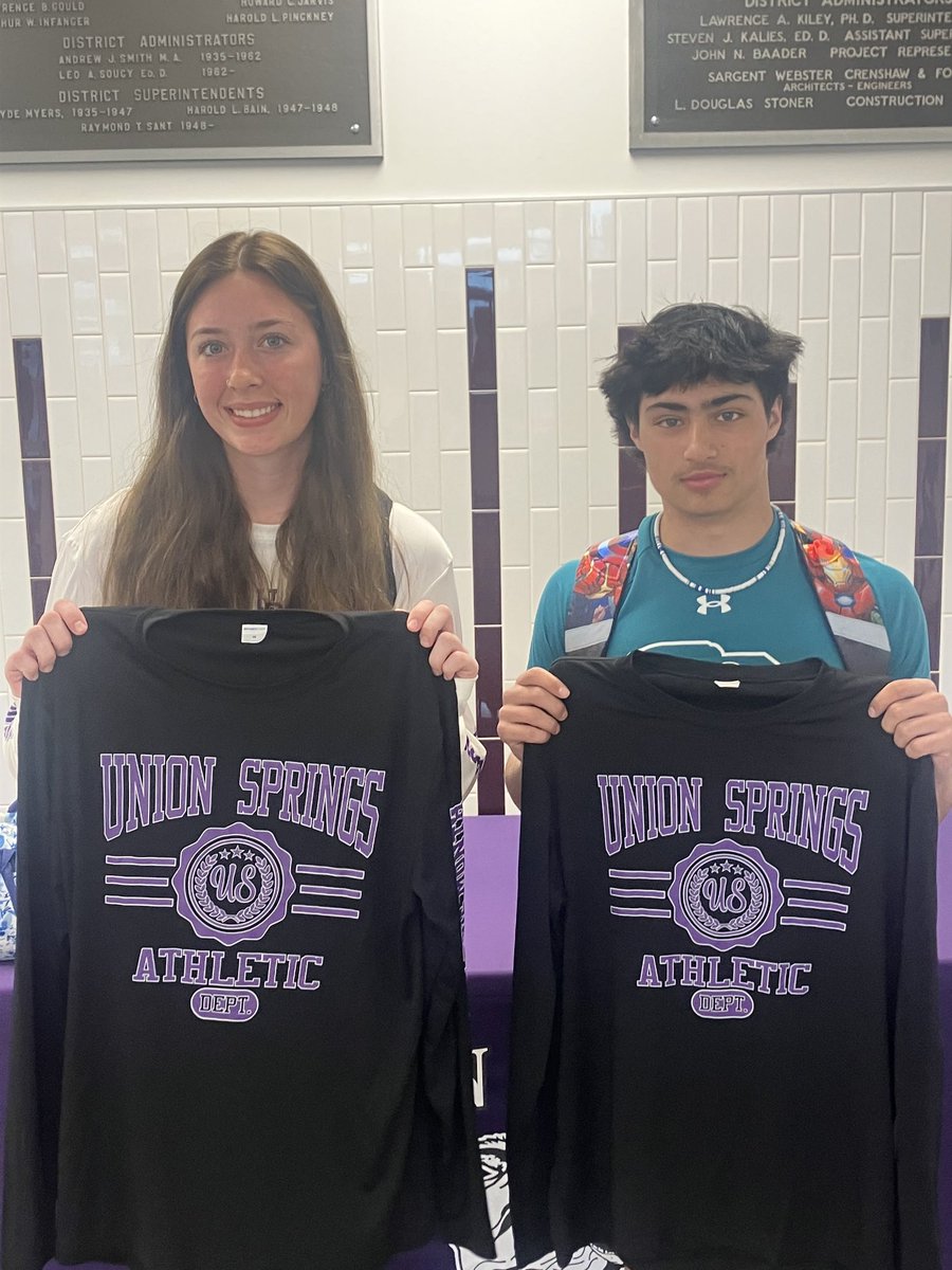 Congrats to the Union Springs athletes of the month, Abby Tracy and Anthony DeAngelis!