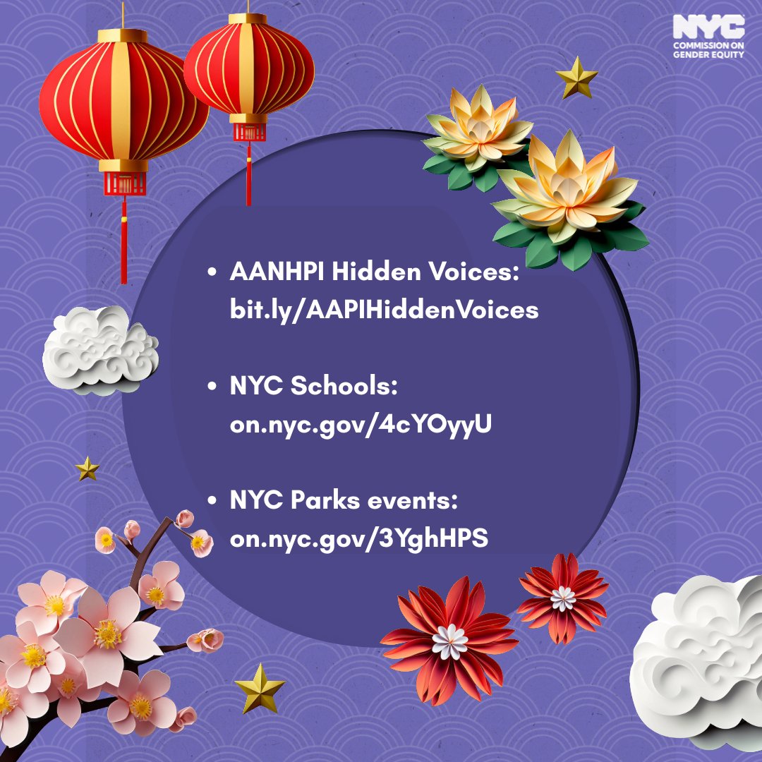 📣May is #AANHPIHeritageMonth! We celebrate the accomplishments &amp; history of #AANHPI people.
💫bit.ly/AAPIHiddenVoic…
🏫on.nyc.gov/4cYOyyU
🌱 on.nyc.gov/3YghHPS
🌐NYC Tourism: bit.ly/3GFwsph  
📙NYPL events: on.nypl.org/3YU1MXF