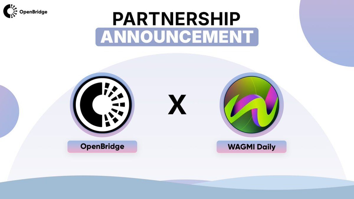 Open Bridge (@openbridgeai) on Twitter photo Exciting Partnership Alert
<a href="/OpenBridgeAI/">Open Bridge</a> π€<a href="/WAGMI_Daily/">WAGMI Daily π³</a>
OpenBridge
First cross-chain decentralized oracle that empowers smart contracts with real-time, AI-validated data
WAGMI Daily
Bringing high-quality crypto news & insights to keep the community informed and ahead of curve Exciting Partnership Alert
<a href="/OpenBridgeAI/">Open Bridge</a> π€<a href="/WAGMI_Daily/">WAGMI Daily π³</a>
OpenBridge
First cross-chain decentralized oracle that empowers smart contracts with real-time, AI-validated data
WAGMI Daily
Bringing high-quality crypto news & insights to keep the community informed and ahead of curve
