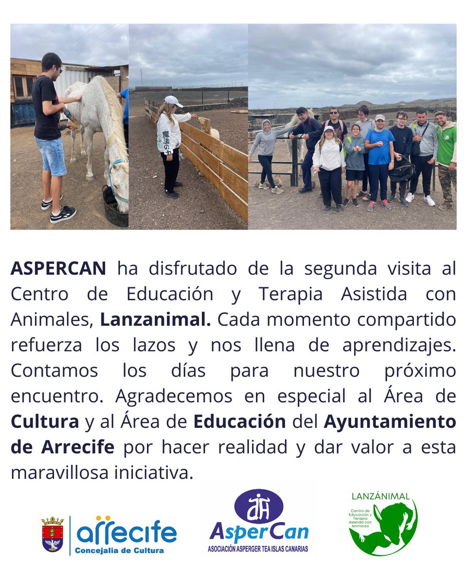 Hemos realizado la segunda visita a @lanzanimal_lanzarote. Agradecemos en especial Área de Cultura @arrecifecultura y al Área de Educación del Ayuntamiento de Arrecife @ayuntamientodearrecife por hacer realidad y dar valor a esta maravillosa iniciativa.