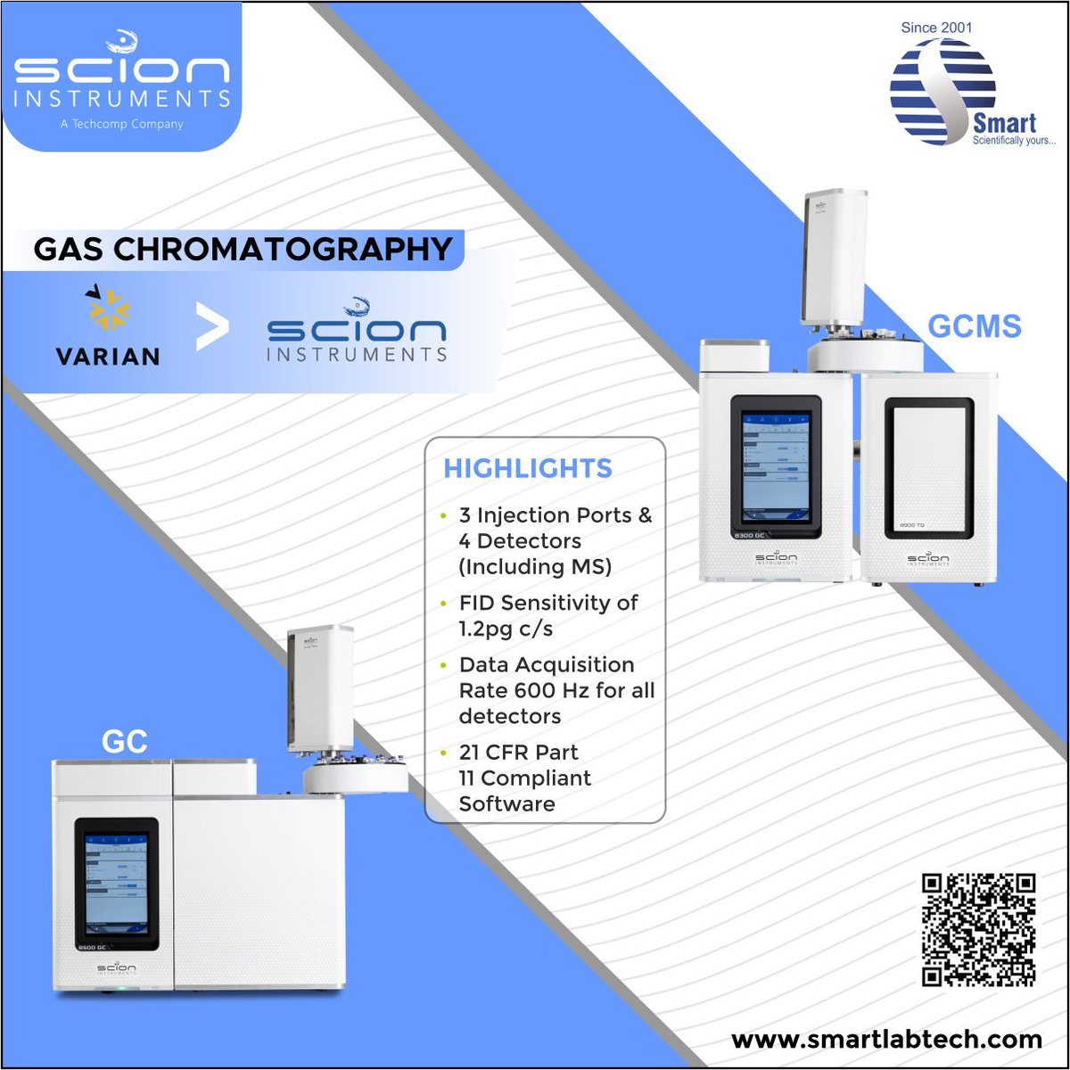 SmartLabTech2's tweet image. 📷 Chromatography, Customized for You – with Smart LabTech & SCION Instruments 📷
Smart LabTech proudly delivers world-class Gas Chromatography (GC) and Mass Spectrometry (MS) solutions through our partnership with SCION Instruments—a global leader in analytical innovation.