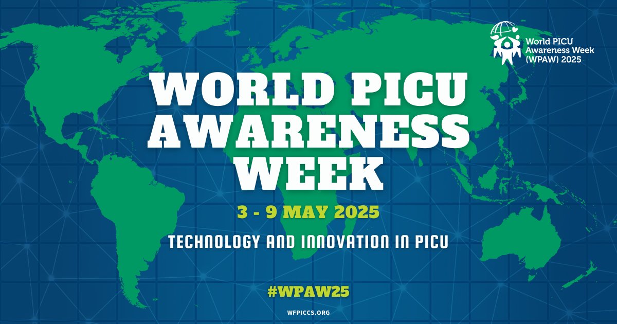 🌍 World PICU Awareness Week 2025 starts TOMORROW!

🎯 This year’s theme: Tech &amp; Innovation in PICU
📢 Daily podcast series
🌐 Global campaign
📅 First episode drops tomorrow!
🔗 Calendar: wfpiccs.org/2025-world-pic…

#WPAW25 #PedsICU
