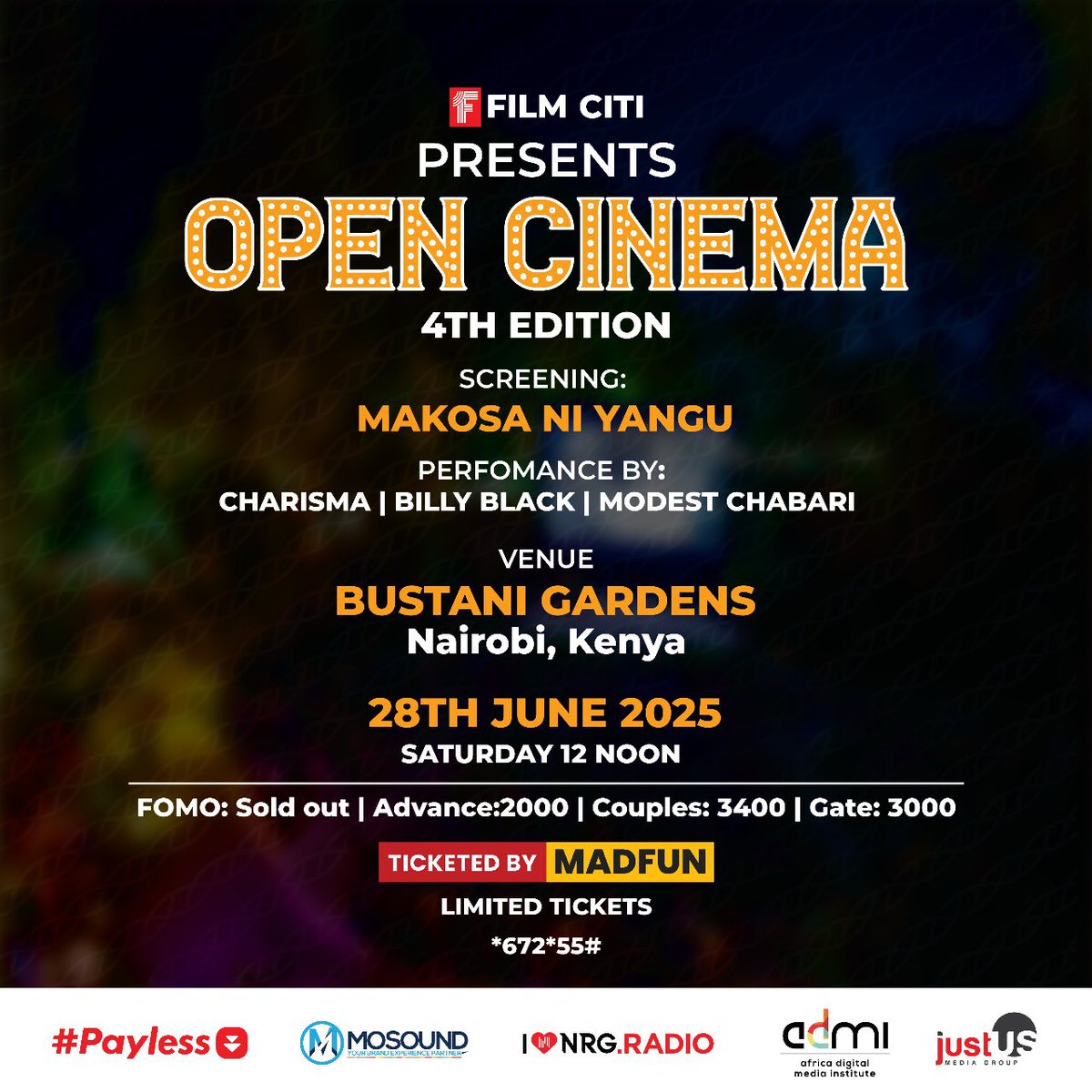 FOMO Tickets SOLD OUT!
But don’t worry — we’ve just dropped a limited number of Couples Tickets for Open Cinema!
Grab yours now before they disappear too! <a href="/billyblackKE/">billy.black</a> <a href="/chabari_modest/">Modest Chabari</a> <a href="/luhyaheat/">captain CHARISMA 🇰🇪</a> 

#OpenCinema #DateNightDoneRight #CouplesEdition