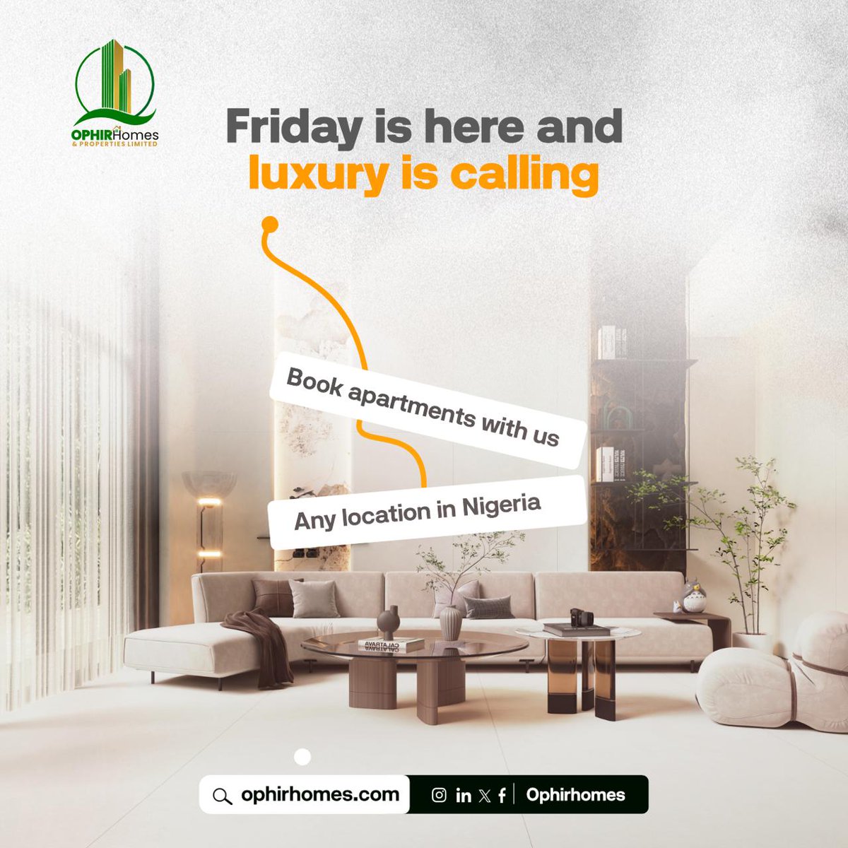 OphirHomes's tweet photo. At Ophirhomes we don't do ordinary weekends, we design lifestyle worth coming home to 
#Ophirhomes # luxuryliving #Fridayvibes https://t.co/TI5TKuOBZG