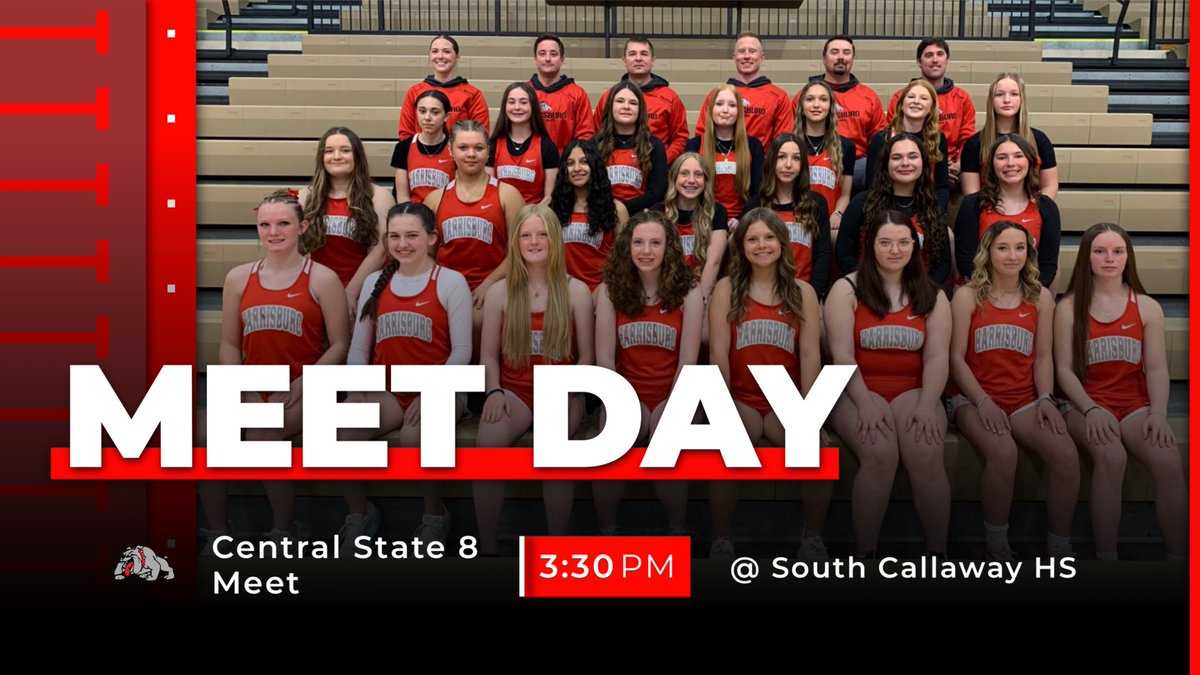 Good luck to the Harrisburg Bulldog MS Track &amp; Field teams today at the Central State 8 meet at South Callaway HS at 3:30 pm!!! #BulldawgPride <a href="/harrisburgr8/">Harrisburg R-8</a> <a href="/HburgBoosters/">Harrisburg Bulldogs Booster Club</a> <a href="/TheSteveCombs/">Steve Combs</a> <a href="/CoachAckman/">Chris Ackman</a> <a href="/MBlakeLogan/">Blake Logan</a> <a href="/DGP_Geisler/">Devon Geisler</a> <a href="/b_claas/">Brennan Claas</a> <a href="/tessialanae/">tess🌸</a> <a href="/Whitfam8/">Rebekah Whitaker</a>