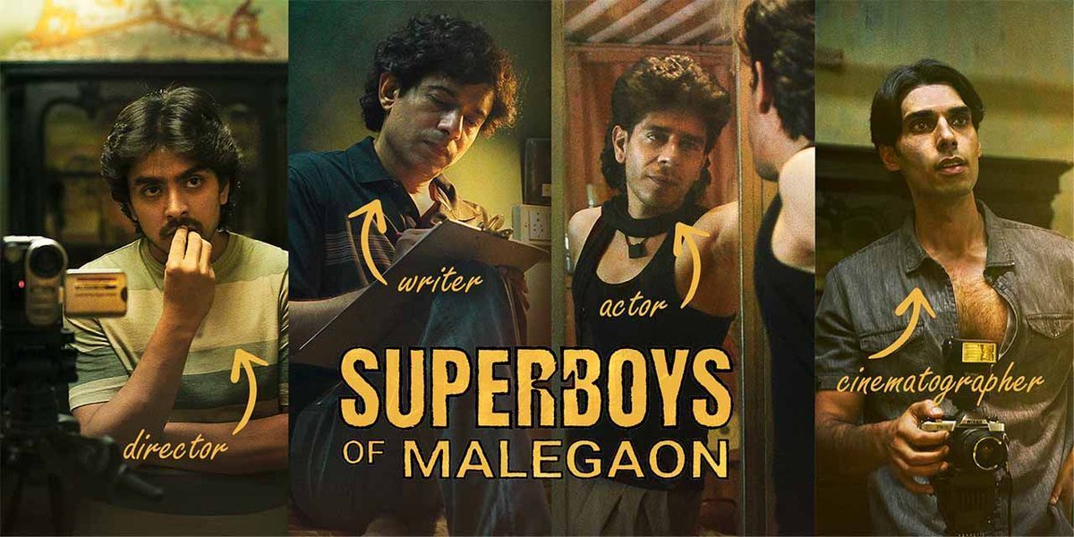 48🎬 #SuperboysofMalegaon
✨நண்பர்கள் சேர்த்து ஊருலயே ஃசோலே படத்தை உல்டா பன்னி ஒரு படம் எடுக்குறாங்க, அதன் வெற்றிக்கு பின் என்ன நடக்குதுனு நட்பு,காதல்,காமெடினு கலந்துகட்டிய ஒரு ஃபயோபிக் 
✨ரைட்டிங்,நேட்டிவிட்டி, ஆர்ட், நடிப்பு, இசைனு எல்லாமே தரம்
✨Must watch for Cinema lovers🙌