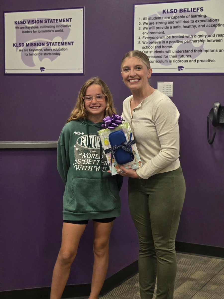 April is our favorite PRIDE month to celebrate at KES. Students are nominated by their teachers for demonstrating ALL of the PRIDE characteristics throughout the school year. We are so proud of all of the April nominees and congrats to our raffle winners!! 💜💜