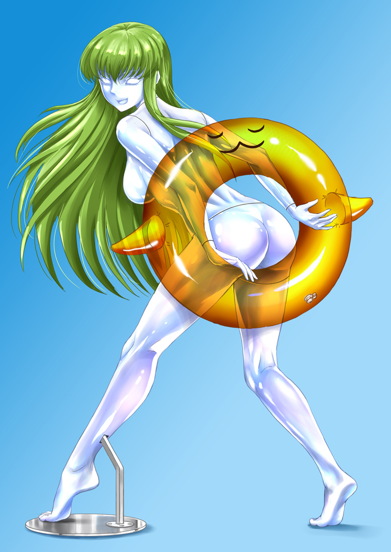 CC the mannequin + herself!
In case any of you are waiting for C.C. to show up in this series, well there you go :) love the Cheese-kun pool ring too. Another big thanks to annoymous again for the commission!
#CC #codegeass #マネキン化