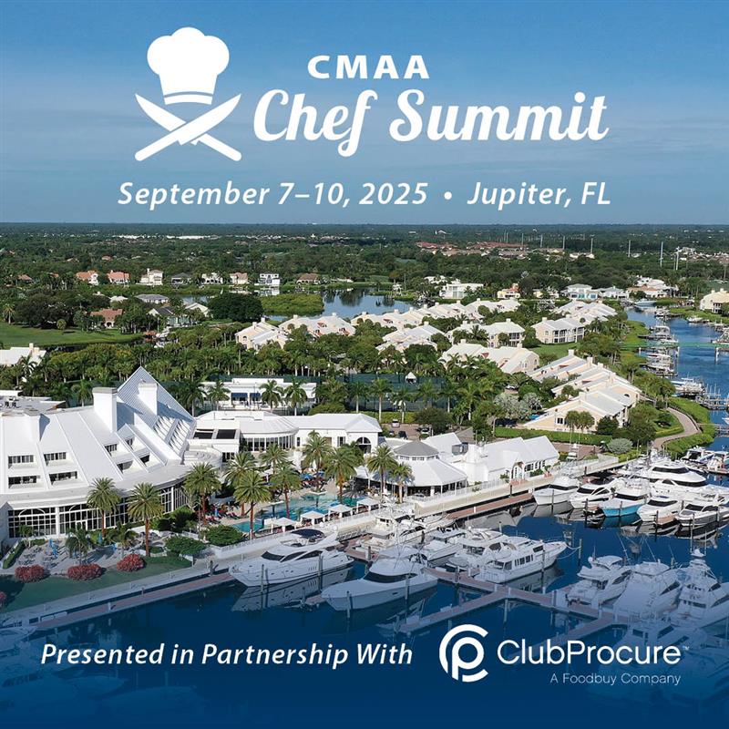 Attn: Club Chefs! Registration is booming for the #CMAAChefSummit – Make plans now to elevate your leadership skills and connect with fellow club culinary professionals, September 7-10, in Jupiter, FL. @clubprocure