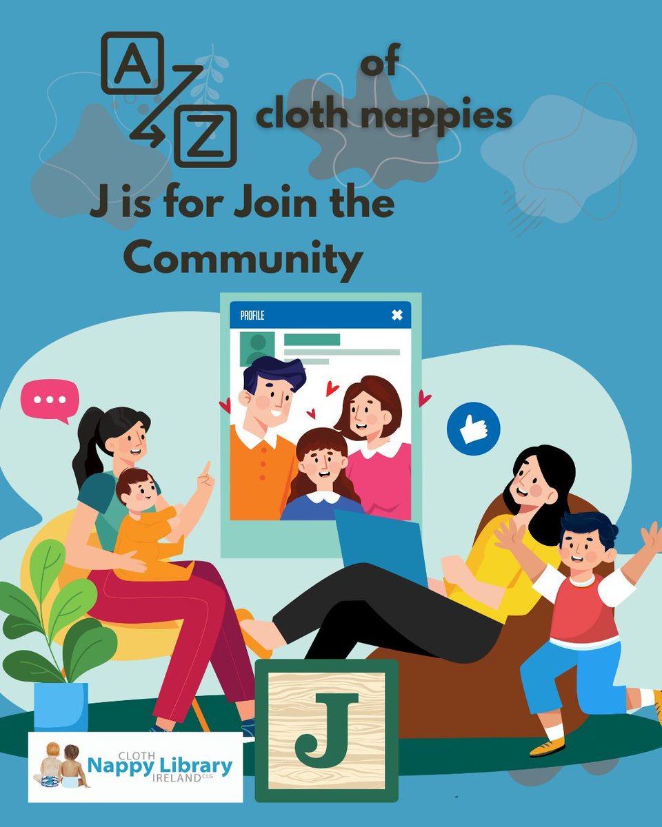 J is for... Join the Community! 🧡👶

It's reusable nappy week!

Did you know?
We run monthly online workshops
We attend parenting events throughout the country
We have a facebook and whats app group 
We are a team of volunteers  - if you'd like to get involved get in touch