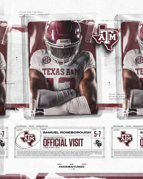 <a href="/AggieFootball/">Texas A&M Football</a> Locked in June 5th!! #GigEm 👍
