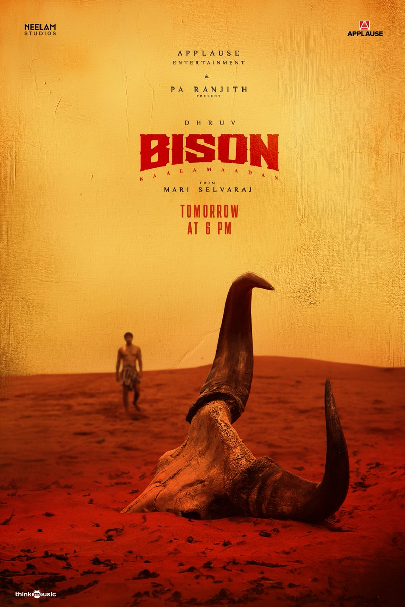 Neelam Studios (@neelamstudios_) on Twitter photo The field is set for the biggest #Bison update 🤼
#BisonKaalamaadan ⏳ announcement tomorrow, at 6PM 🦬
@applausesocial <a href="/nairsameer/">Sameer Nair</a> <a href="/deepaksegal/">Deepak Segal</a> <a href="/mari_selvaraj/">Mari Selvaraj</a> <a href="/beemji/">pa.ranjith</a> <a href="/Tisaditi/">Aditi Anand</a> #DhruvVikram <a href="/anupamahere/">Anupama Parameswaran</a> <a href="/LalDirector/">Lal</a> <a href="/PasupathyMasi/">Pasupathy Masilamani</a> #AmeerSultan <a href="/rajisha_vijayan/">Rajisha Vijayan</a> #AnuragArora The field is set for the biggest #Bison update 🤼
#BisonKaalamaadan ⏳ announcement tomorrow, at 6PM 🦬
@applausesocial <a href="/nairsameer/">Sameer Nair</a> <a href="/deepaksegal/">Deepak Segal</a> <a href="/mari_selvaraj/">Mari Selvaraj</a> <a href="/beemji/">pa.ranjith</a> <a href="/Tisaditi/">Aditi Anand</a> #DhruvVikram <a href="/anupamahere/">Anupama Parameswaran</a> <a href="/LalDirector/">Lal</a> <a href="/PasupathyMasi/">Pasupathy Masilamani</a> #AmeerSultan <a href="/rajisha_vijayan/">Rajisha Vijayan</a> #AnuragArora
