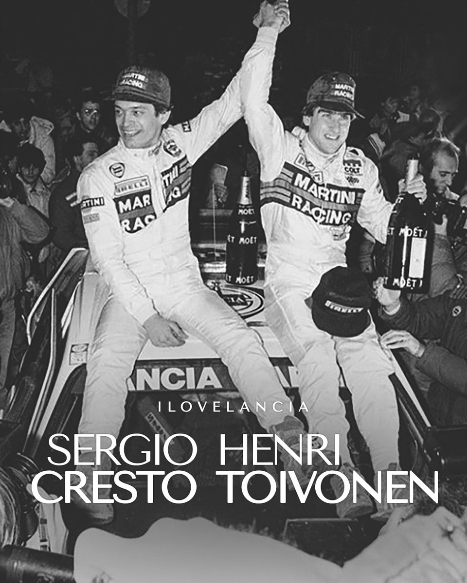 ATTILIO BETTEGA
(Molveno, 19/02/1953 – Zérubia, 02/05/1985)

HENRI TOIVONEN
(Jyväskylä, 25/08/1956 – Corsica, 02/05/1986)
SERGIO CRESTO
(New York, 19/01/1956 – Corsica, 02/05/1986)

#lancia #ilovelancia #legend