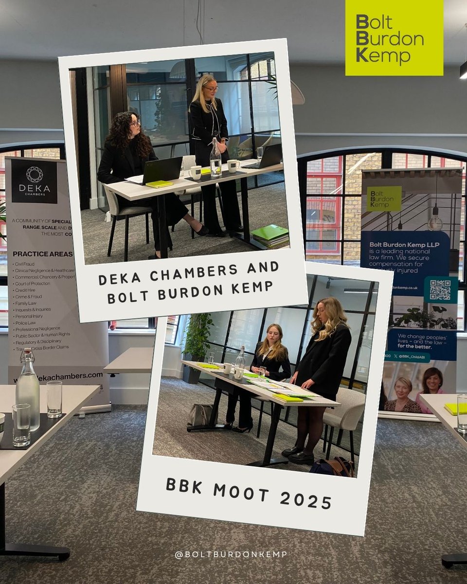 Bolt Burdon Kemp (@boltburdonkemp) on Twitter photo We hosted our annual BBK Moot 2025 earlier this week - a great evening with an exceptional level of advocacy from Carolina Vale, Megan Greaves, Eleonora Raus & Siobhan Rochford. Thank you <a href="/DekaChambers/">Deka Chambers</a> counsel Chris Stephenson & John Schmitt for being kind and charming judges. We hosted our annual BBK Moot 2025 earlier this week - a great evening with an exceptional level of advocacy from Carolina Vale, Megan Greaves, Eleonora Raus & Siobhan Rochford. Thank you <a href="/DekaChambers/">Deka Chambers</a> counsel Chris Stephenson & John Schmitt for being kind and charming judges.