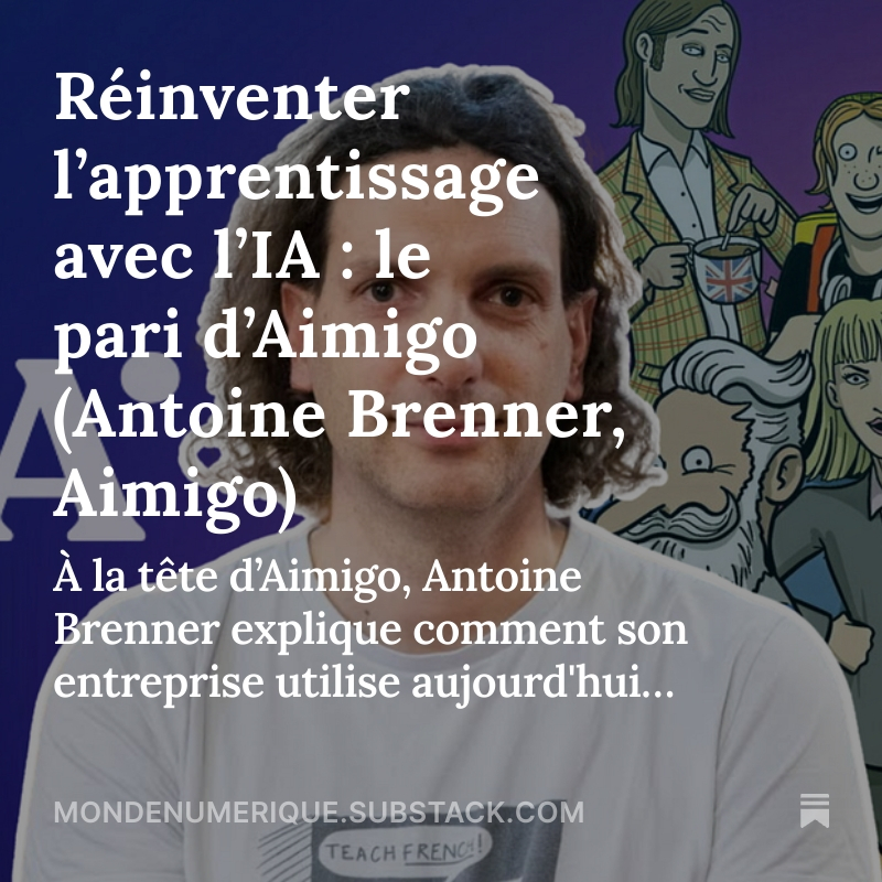 JeromeColombain's tweet photo. 🎧 Comment l'IA transforme l'apprentissage des langues ?
Antoine Brenner (Aimigo) explique comment Aimigo allie IA générative et adaptative pour un coaching sur-mesure.
🎧👉 https://t.co/7V22Fy2WlG
#IA #EdTech https://t.co/dV3MLf1Zll