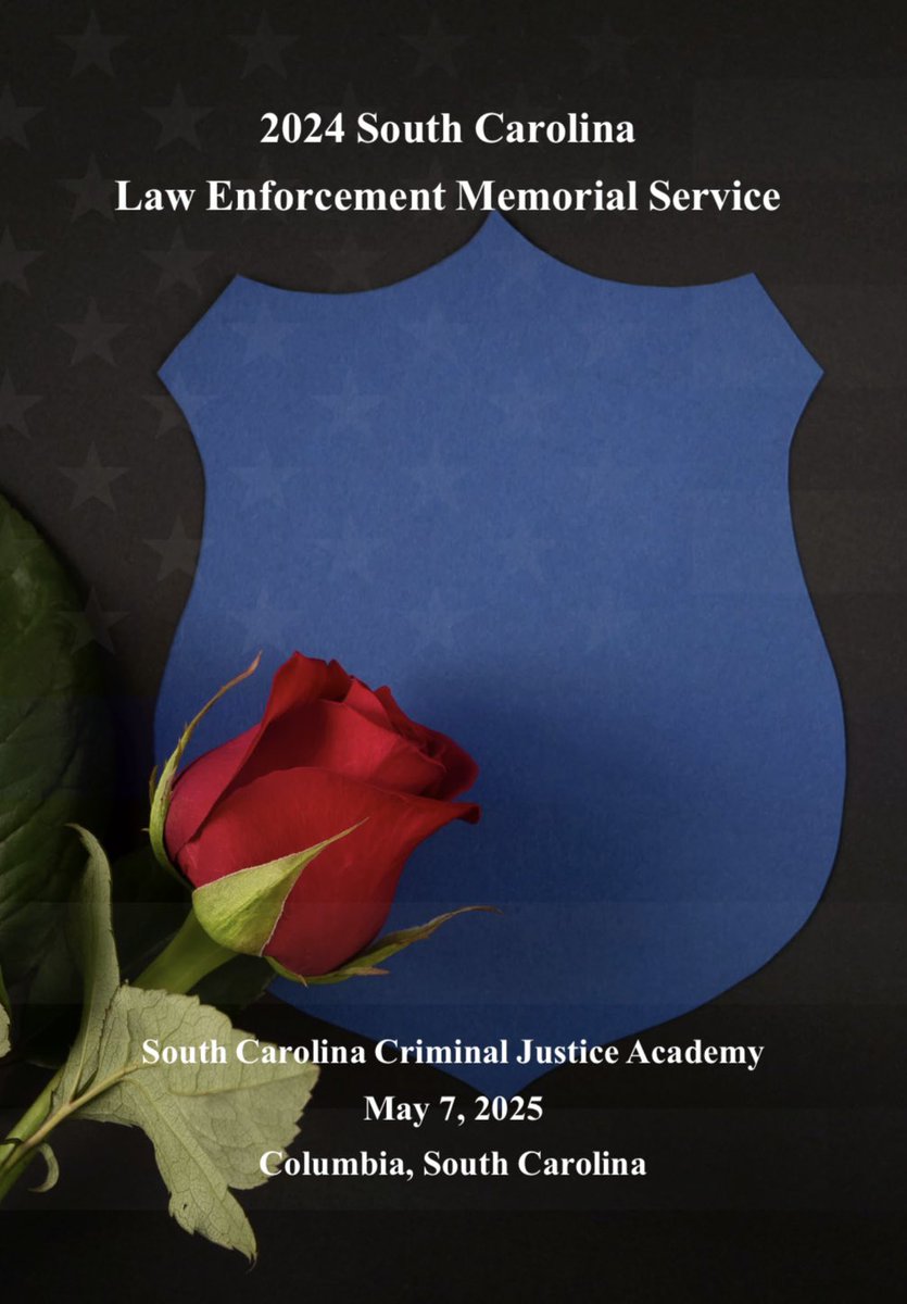 We invite you to join us at the South Carolina Criminal Justice Academy gymnasium on Wednesday, May 7th at 10:00 am for the 2024 SCLEOA Line of Duty Death Memorial. We will remember our officers that passed on in 2024 and the five K9 Units that were killed in the line of duty.