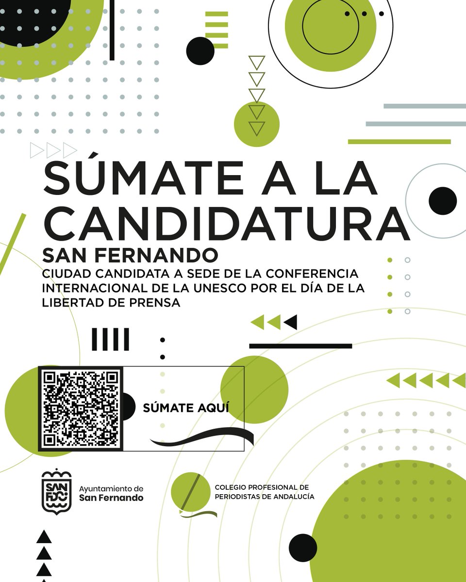 📇 #3M San Fernando, ciudad candidata a sede de la Conferencia Internacional de la <a href="/UNESCOEU/">UNESCO EU</a> por el #diamundialdelalibertaddeprensa 
➕¡Súmate a la candidatura impulsada por el @AytoSanFernando y el <a href="/PeriodistasAND/">CPPA</a> !
periodistasandalucia.es/san-fernando-s…