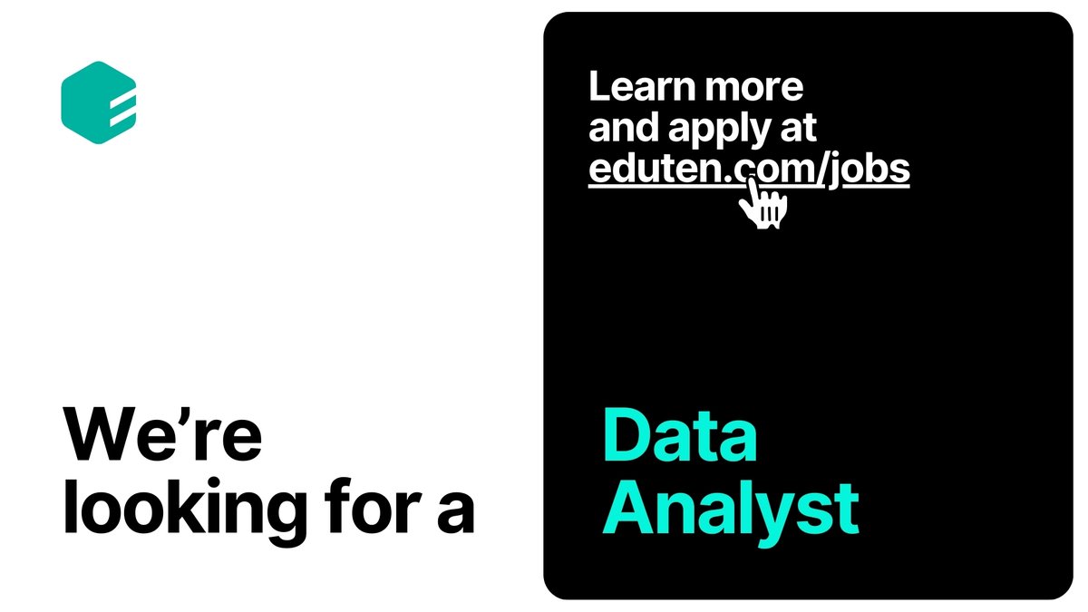 🔍 Eduten is on the lookout for a Data Analyst! Full-time, Turku or Espoo.

Apply now at eduten.com/jobs, early applications are encouraged.