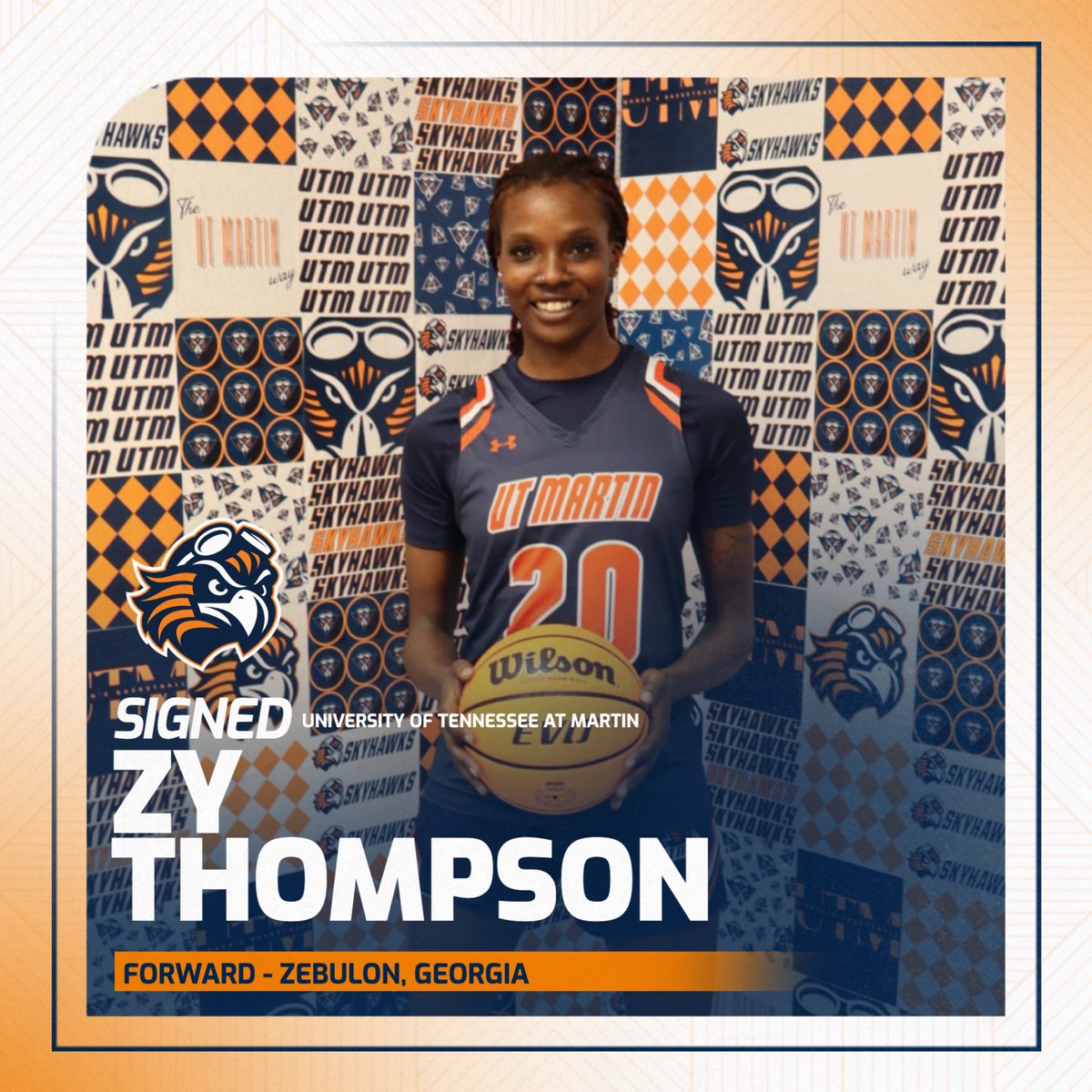 UT Martin Women’s Basketball (@utmartinwbb) on Twitter photo Skyhawk Fans!! Meet the newest addition to our roster, Zy Thompson! Zy is a 6’2 transfer from Chattahoochee Valley. Welcome to Martin !! 🧡💙
<a href="/ballleeerrZ/">Zy Thompson</a> Skyhawk Fans!! Meet the newest addition to our roster, Zy Thompson! Zy is a 6’2 transfer from Chattahoochee Valley. Welcome to Martin !! 🧡💙
<a href="/ballleeerrZ/">Zy Thompson</a>